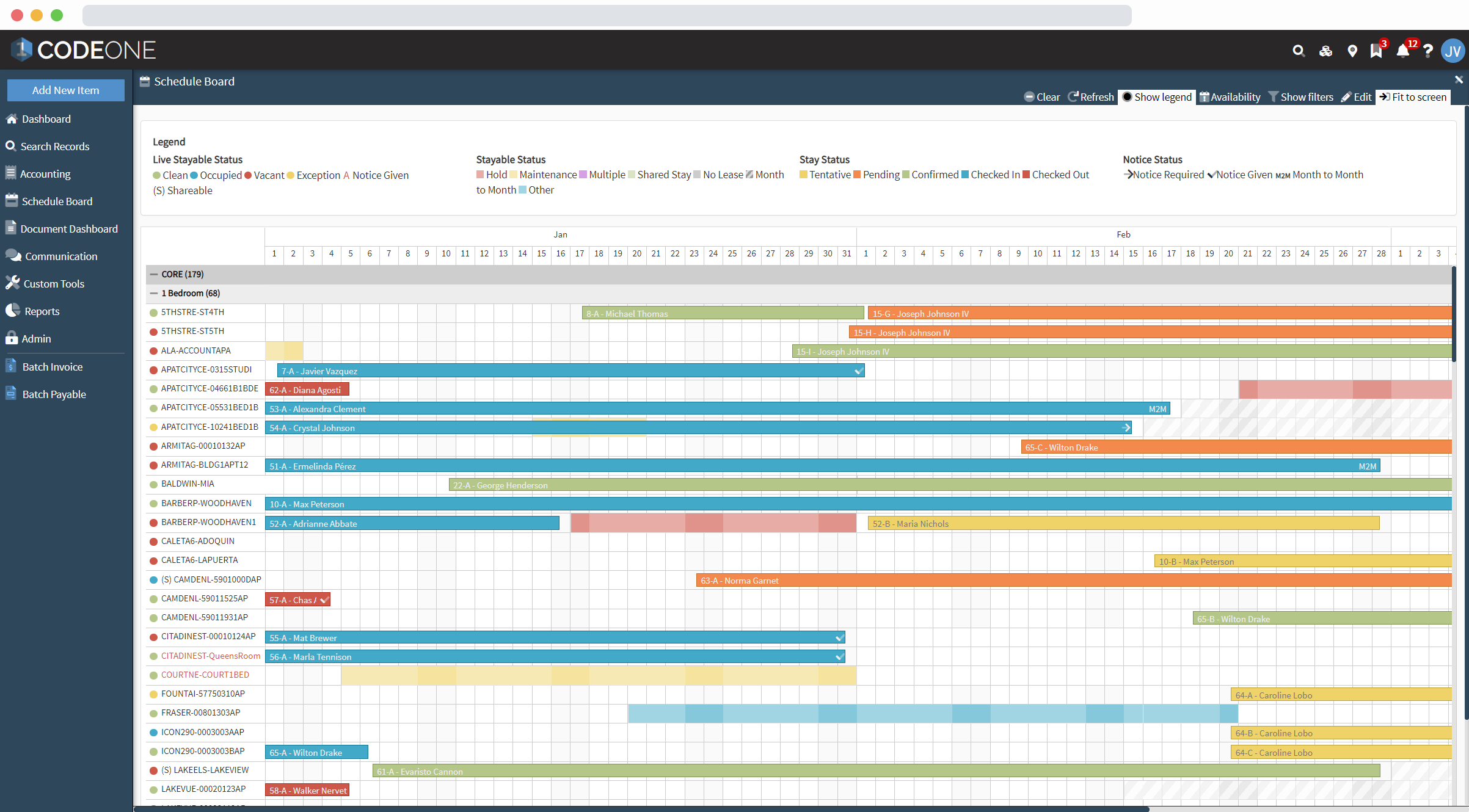 CodeOne Software Schedule Board CodeOne Software Schedule Board